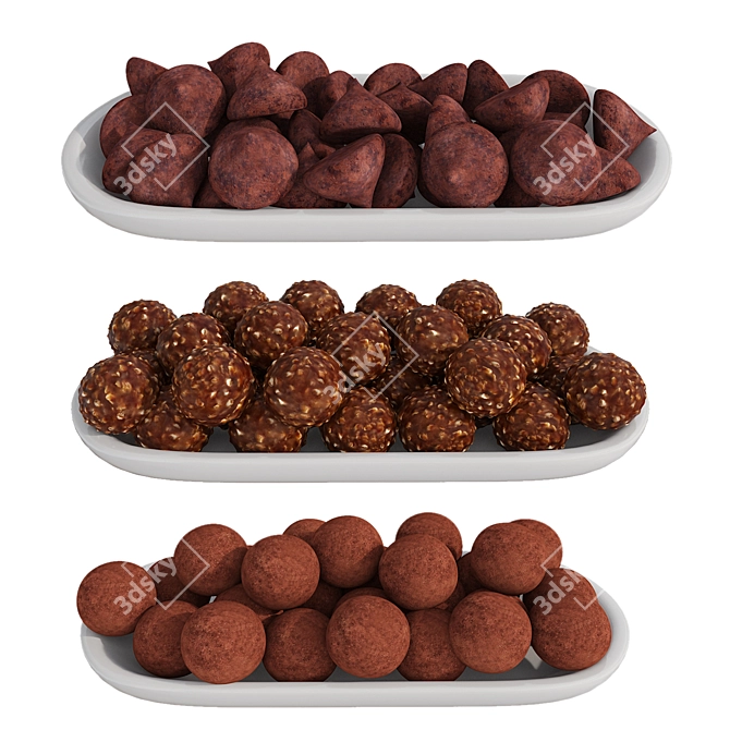 Mini Chocolate Delights Set 3D model image 2