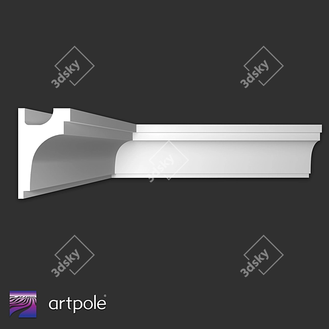 Gypsum Cornice SKTL47 3D model image 1