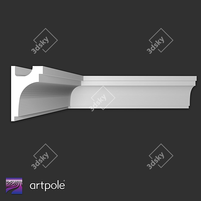 Gypsum Cornice SKTL47 3D model image 2