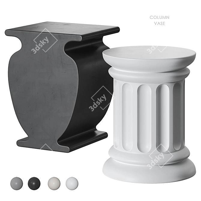 Column Vase Side Table Urban Outfitters 3D model image 1