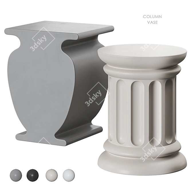 Column Vase Side Table Urban Outfitters 3D model image 4