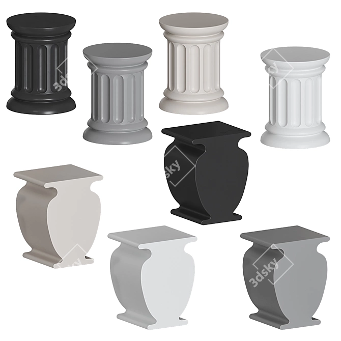 Column Vase Side Table Urban Outfitters 3D model image 5