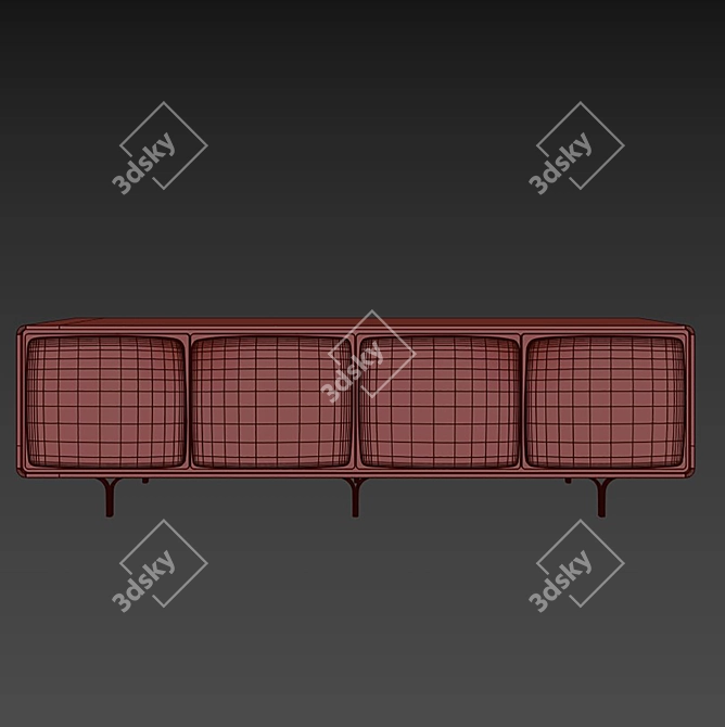 Modern Storage Solution: Scirocco Shelf 3D model image 1