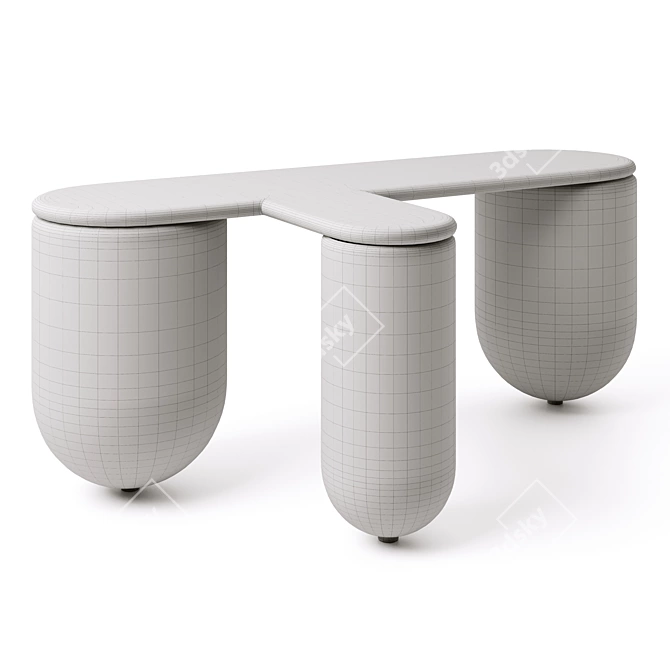 Sleek Modern Design Coffee Table 3D model image 5