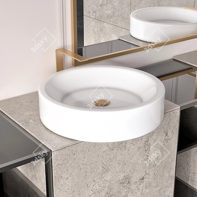  Modern Bathroom Furniture Set 3D model image 6