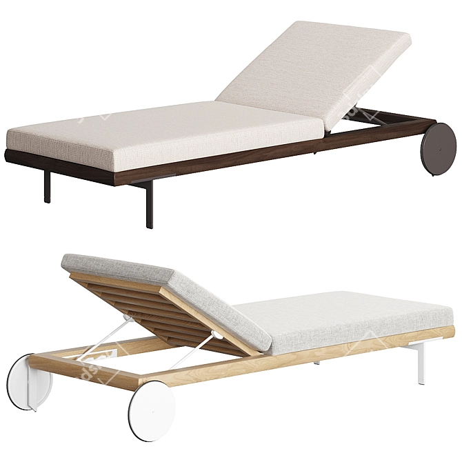 Sophisticated Allure Sun Lounger 3D model image 1