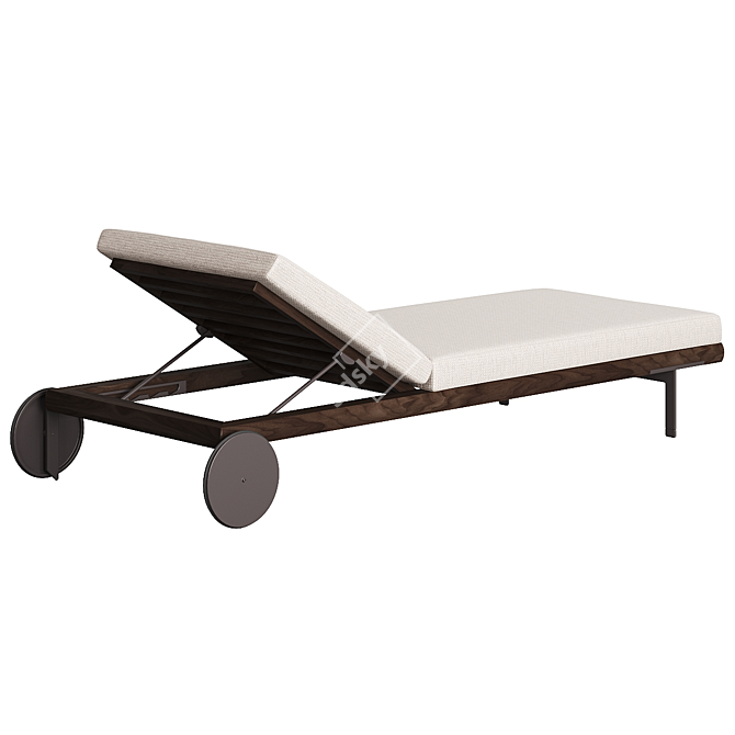 Sophisticated Allure Sun Lounger 3D model image 2