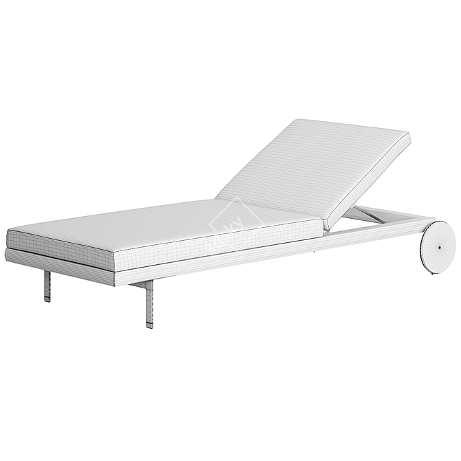 Sophisticated Allure Sun Lounger 3D model image 5