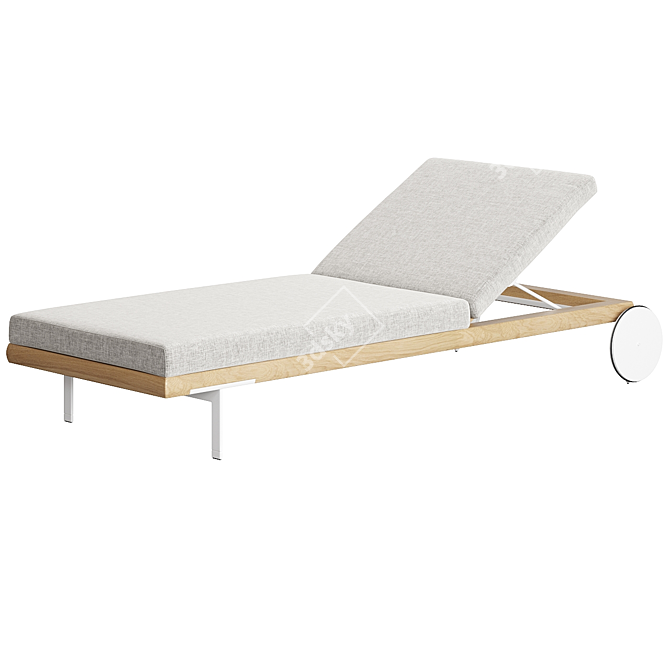 Sophisticated Allure Sun Lounger 3D model image 6