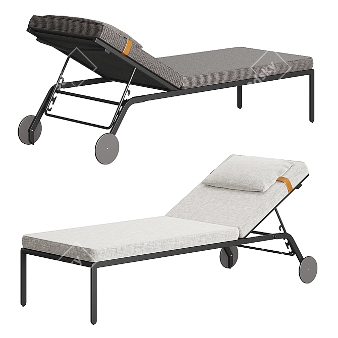 Luxury Riviera Sun Lounger 3D model image 1