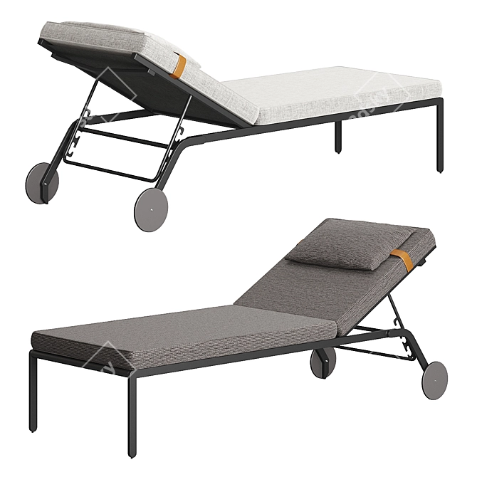 Luxury Riviera Sun Lounger 3D model image 2