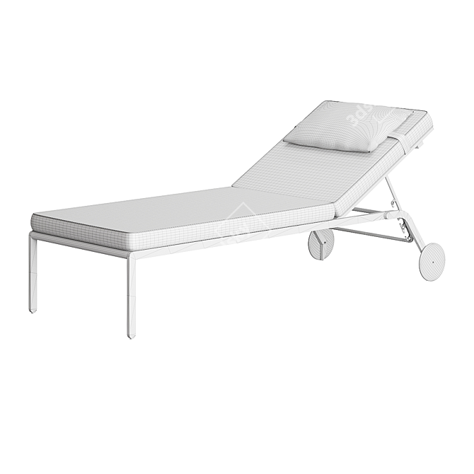 Luxury Riviera Sun Lounger 3D model image 5