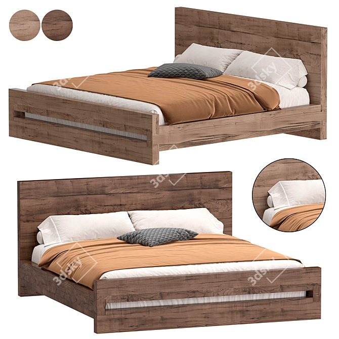 Elegant Easton Bed - StyleMeGHD 3D model image 1