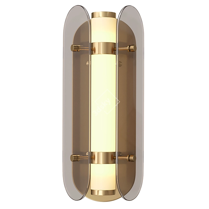 Sleek Arch Wall Light 3D model image 1