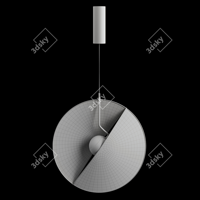 Modern Reflex Pendant Lamp: 3Ds Max Scene 3D model image 7