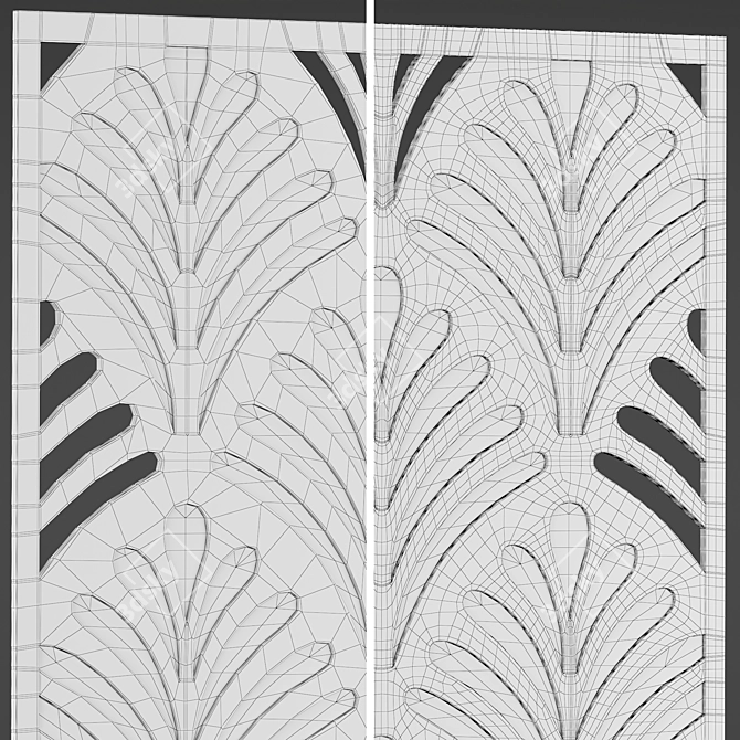 Custom Decorative Panel Set 3D model image 8