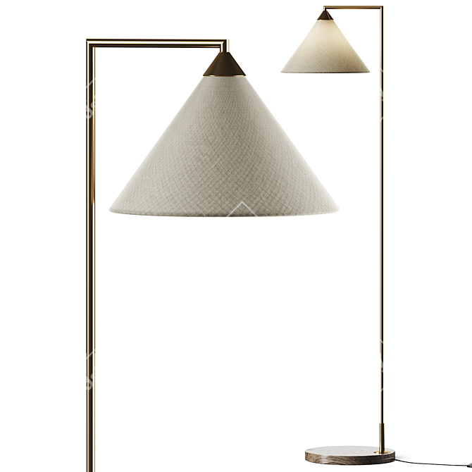 Modern Rotatable Floor Lamp 3D model image 1