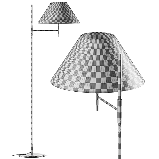 Modern Adjustable Floor Lamp, 3D-ready 3D model image 3