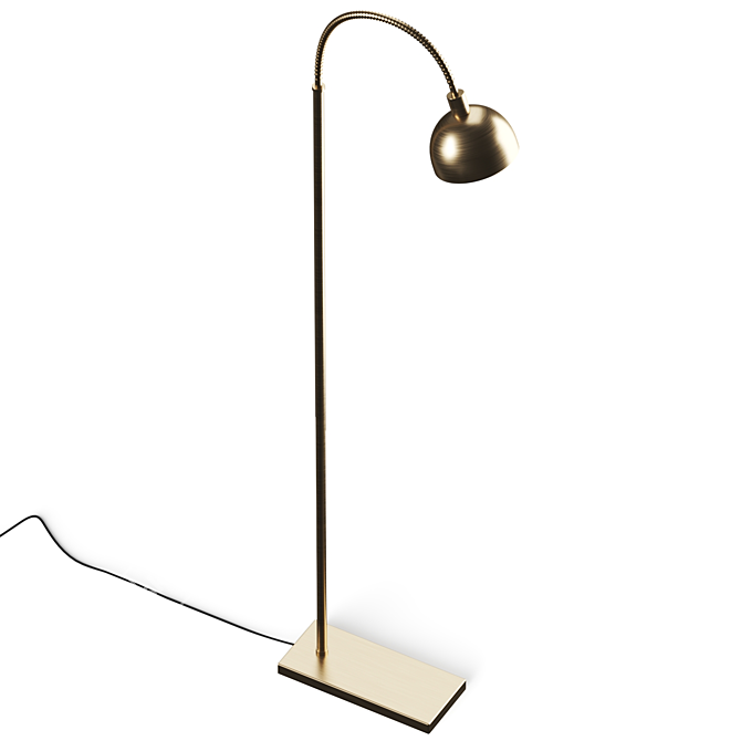 Romana Aged Gold Bronze Floor Lamp 3D model image 2