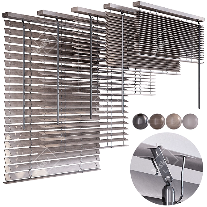 Adjustable Blinds for Windows 3D model image 7