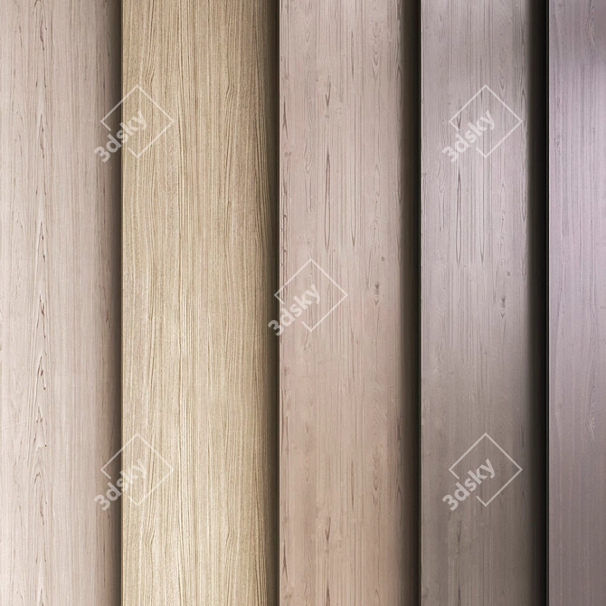 Wooden Panels Collection: 7 Variants 3D model image 2