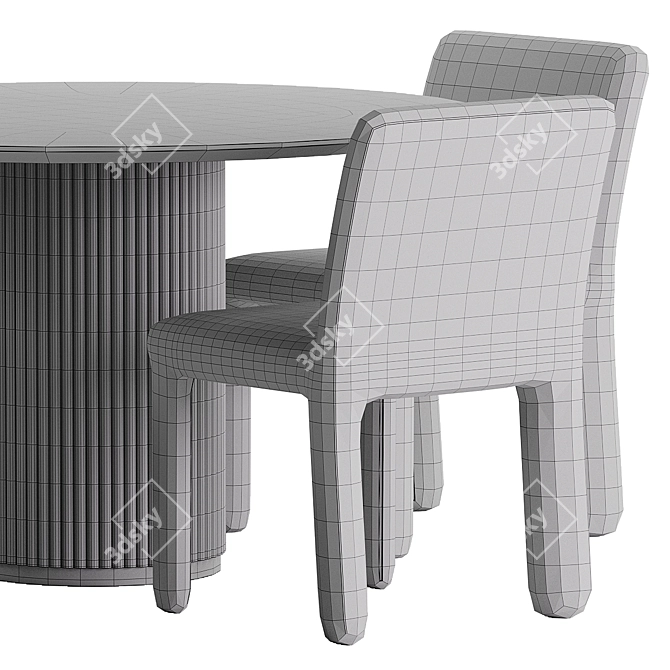 Elegant Modern Dining Set 3D model image 5