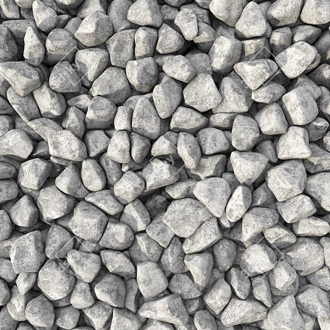  Advanced Geometric Polygon Gravel Kit 3D model image 2