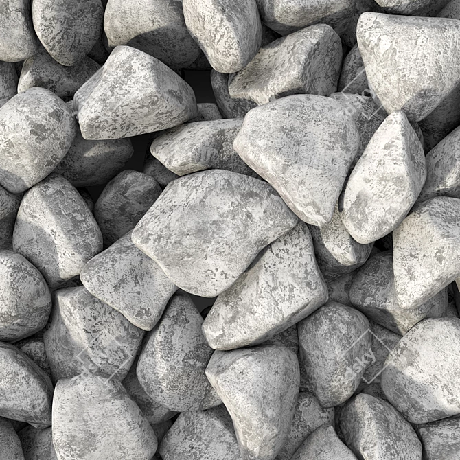  Advanced Geometric Polygon Gravel Kit 3D model image 4