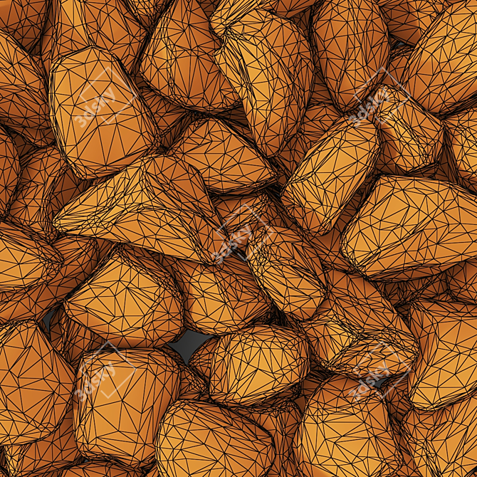  Advanced Geometric Polygon Gravel Kit 3D model image 6