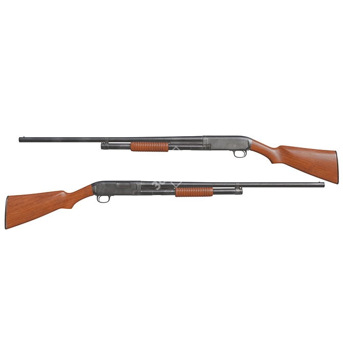 Winchester Model 12 Shotgun Kit 3D model image 1