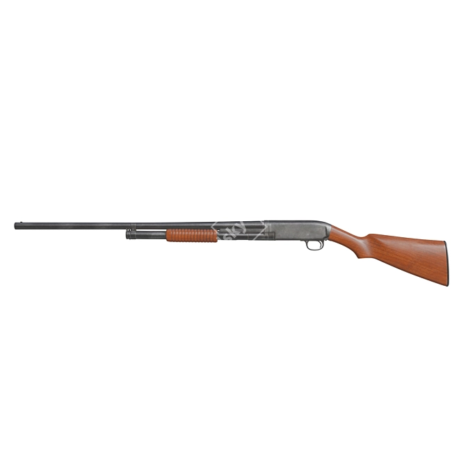 Winchester Model 12 Shotgun Kit 3D model image 5