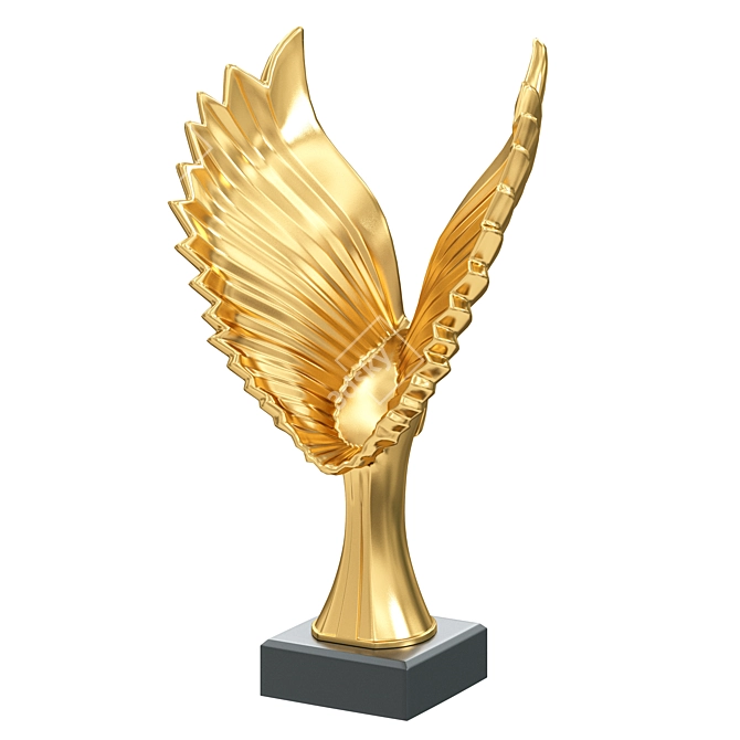 Majestic Resin Eagle Sculpture 3D model image 3