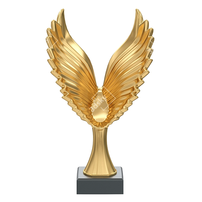 Majestic Resin Eagle Sculpture 3D model image 4