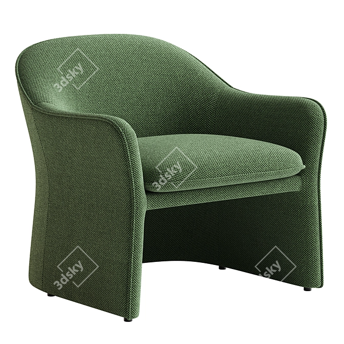 Chic Olga Occasional Chair 3D model image 3