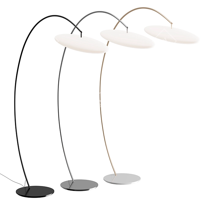 Modern Arc Floor Lamp 3D model image 2