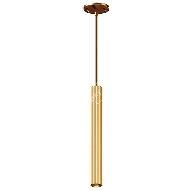 Industrial Style Reeds Pendant Light 3D model image 2