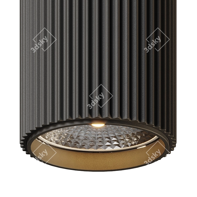 Industrial Style Reeds Pendant Light 3D model image 4