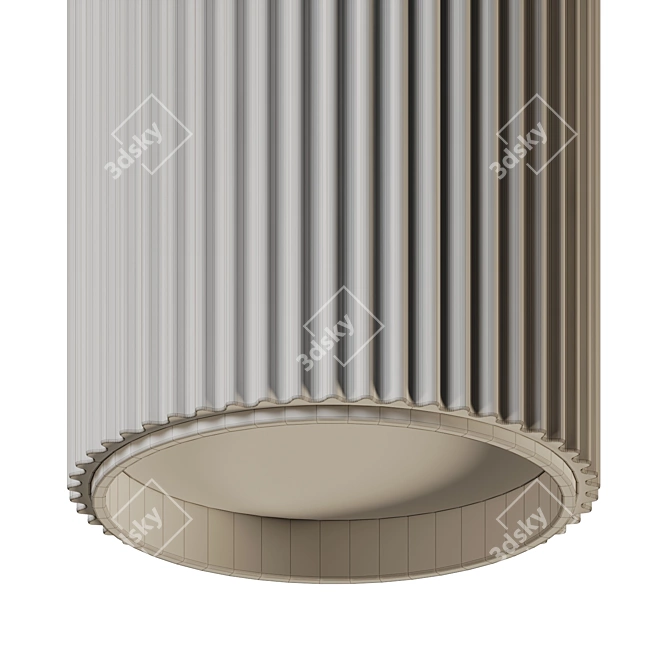 Industrial Style Reeds Pendant Light 3D model image 6