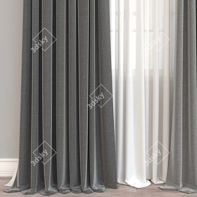 Window Curtain 915 - 3D Model 3D model image 2