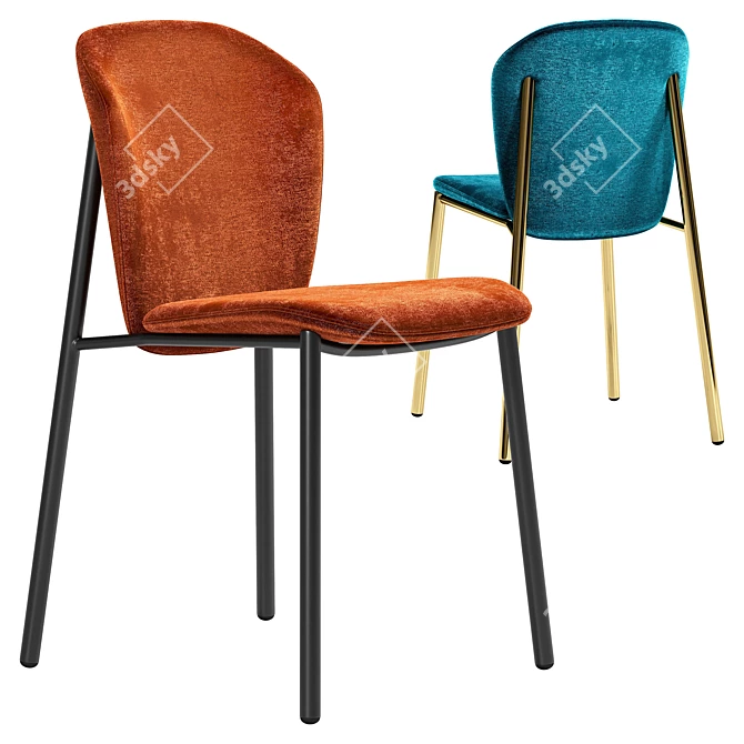 Elegant Finn Scab Design Chair 3D model image 3