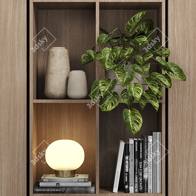 Modular Bookcase Shelf Cabinet 3D model image 3