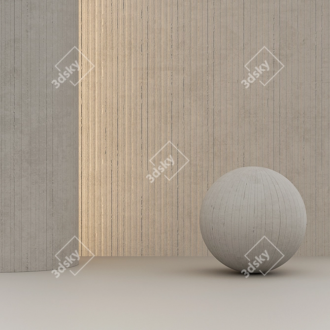 Customizable Decorative Plaster with UVW Map 3D model image 1