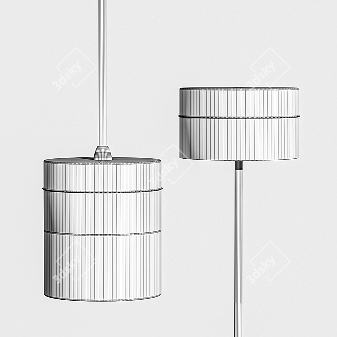 Elegant Dome Pendant Light 3D model image 3