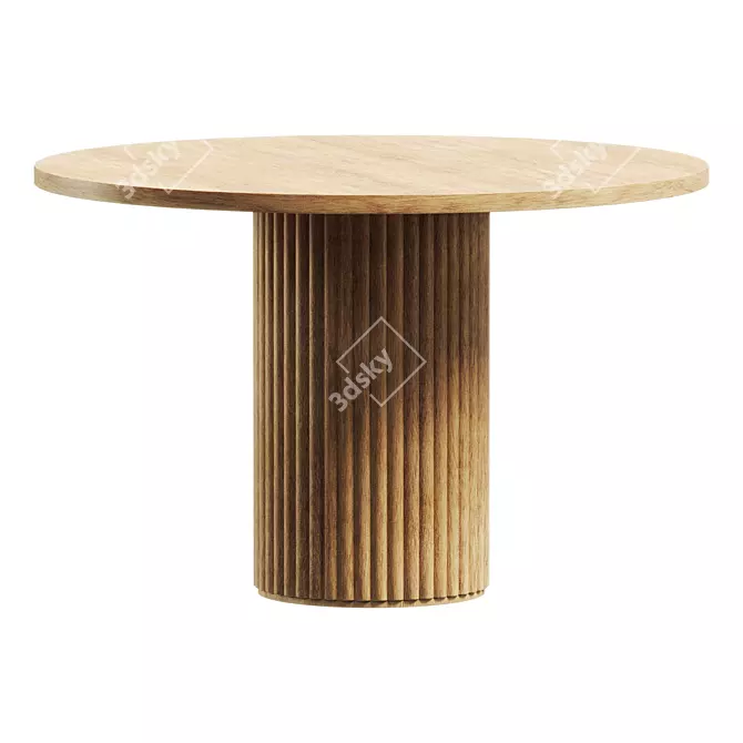 Sleek Gilta Pedestal Dining Set 3D model image 4