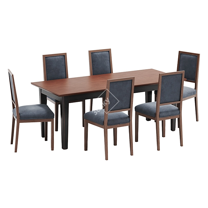 Pranzo II Bruno Dining Set 3D model image 1