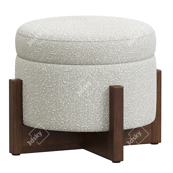 Versatile Benny Storage Ottoman 3D model image 1