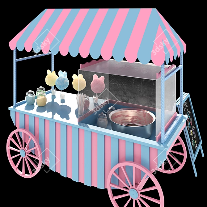 Candy Cart for TurboSmooth  3D model image 4