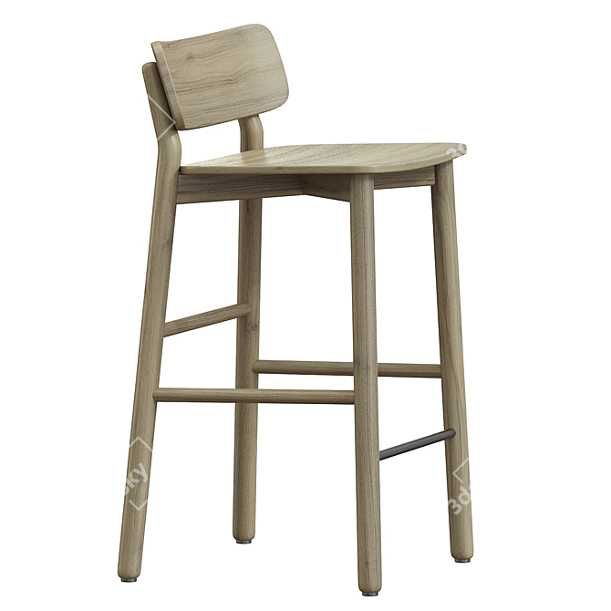 Translated Description: Skagerak Hven Bar Stool

 Scandi Chic Bar Seating 3D model image 2