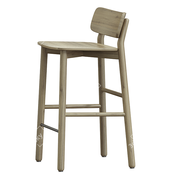 Translated Description: Skagerak Hven Bar Stool

 Scandi Chic Bar Seating 3D model image 3