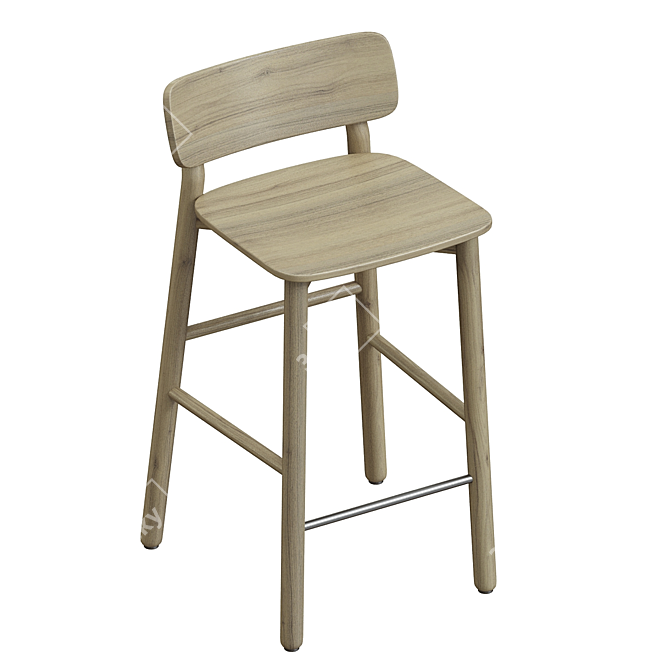 Translated Description: Skagerak Hven Bar Stool

 Scandi Chic Bar Seating 3D model image 4